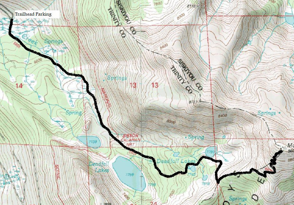 Mount Eddy map