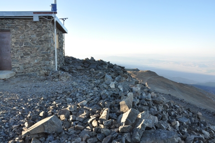 white mountain peak summit