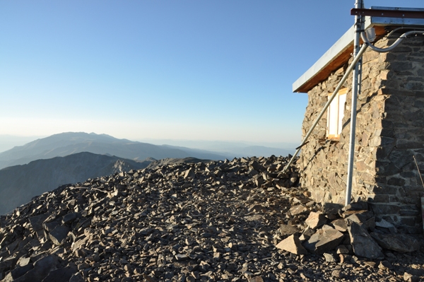 white mountain peak summit