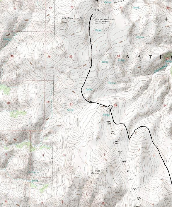 white mountain peak map