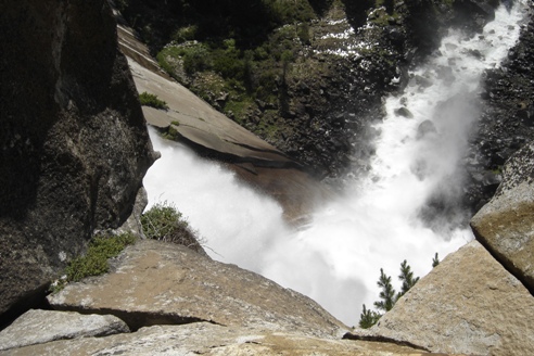 Looking down Nevada Falls