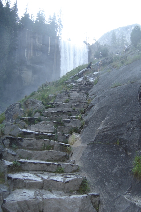 Stone steps up Vernal Falls
