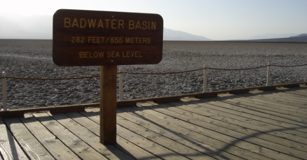 Badwater Basin sign