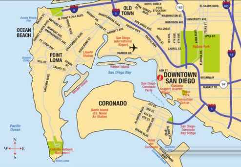 san diego map