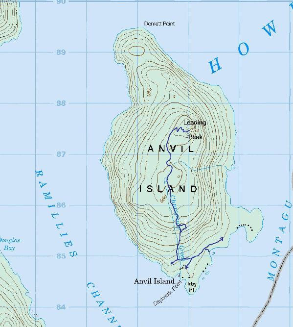 Anvil Island Map