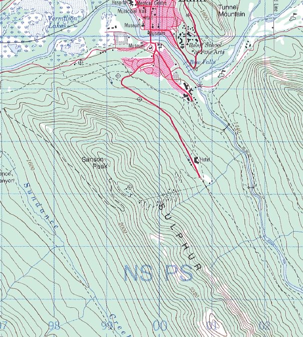 sanson peak topo map