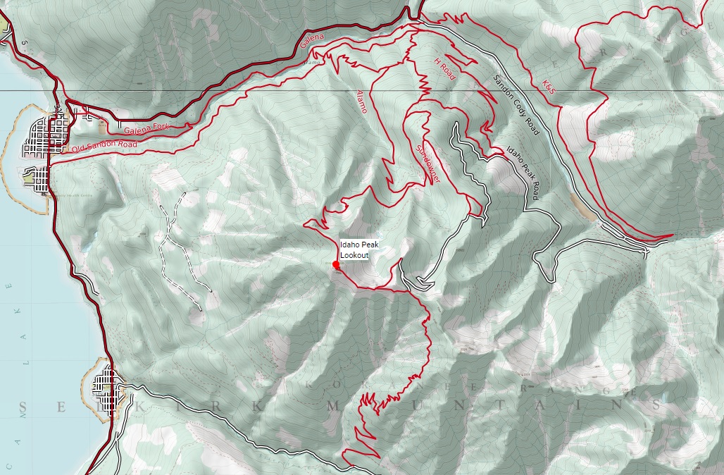 idaho peak map