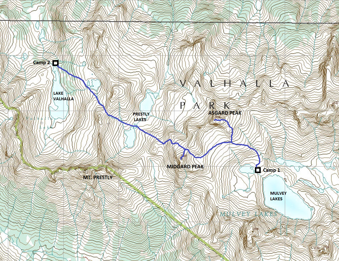 valhalla lake map