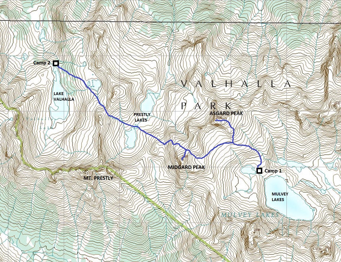 valhalla lake map