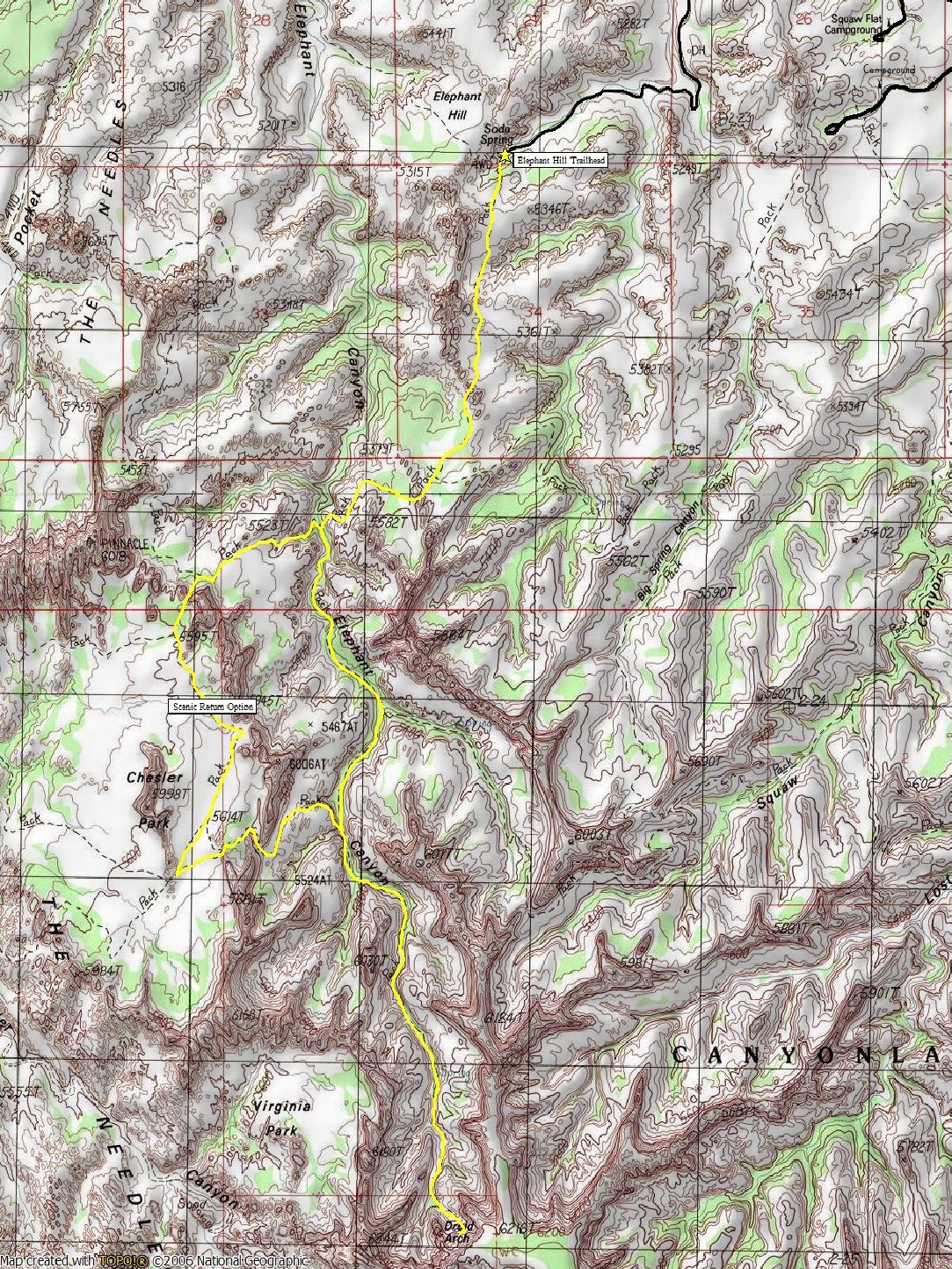 elephant canyon map