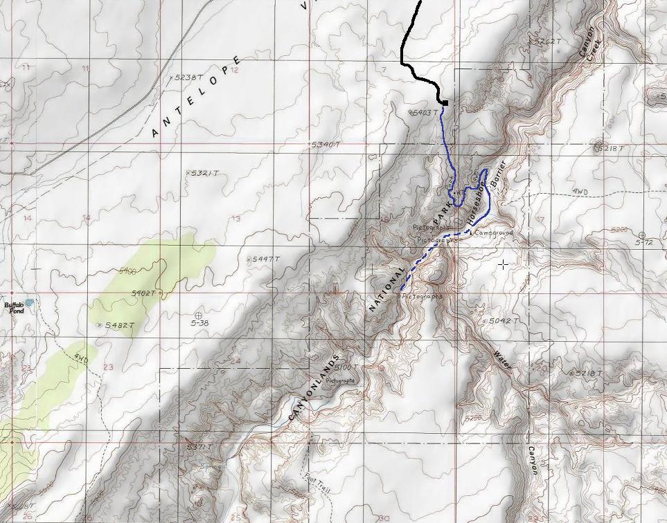 horseshoe canyon topo map