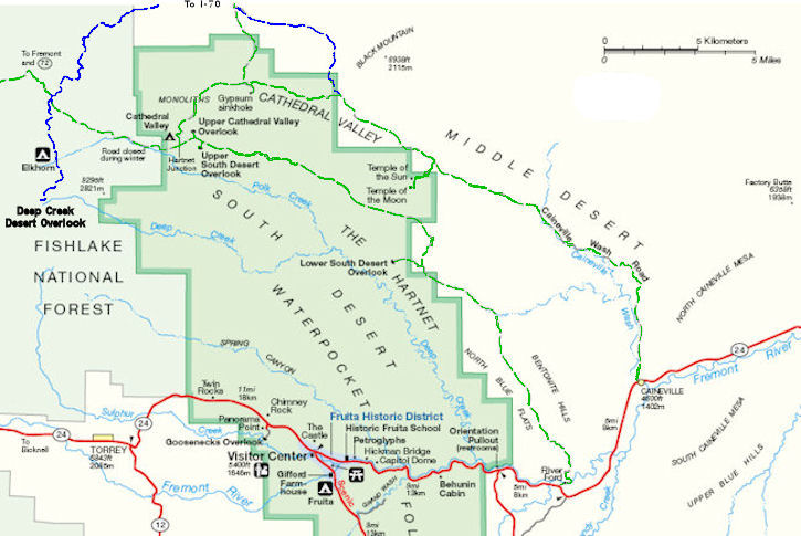 Cathedral valley Map