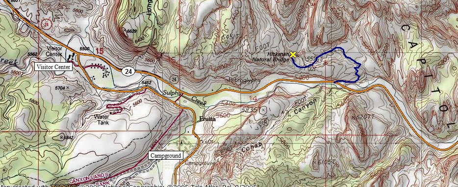 Hickman Bridge Map