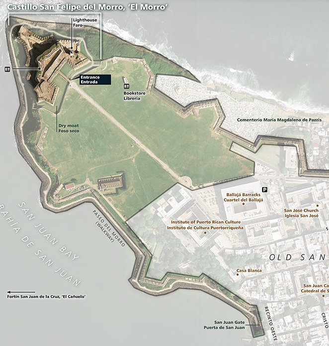 Castillo San Felipe del Morro map