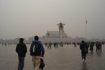 Walking in Tiananman Square