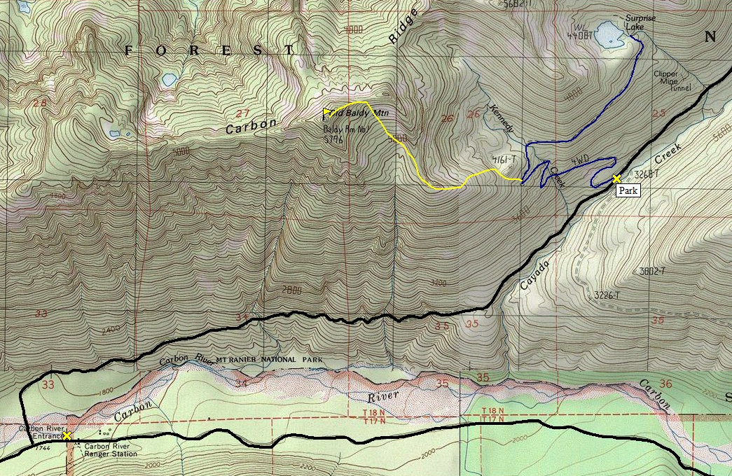 old baldy mountain map