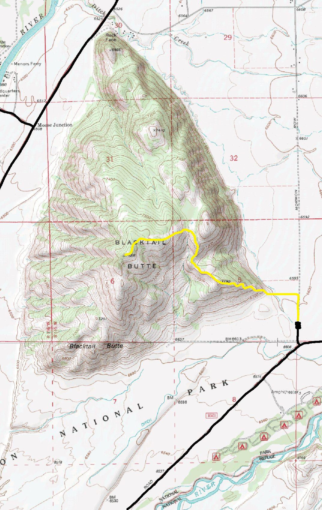 Blacktail Butte Map