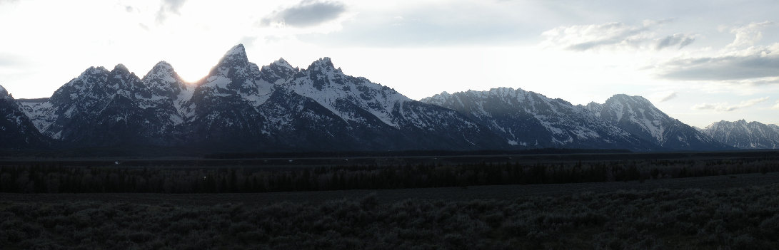 Tetons at sunset