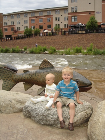 Downtown Golden riverwalk