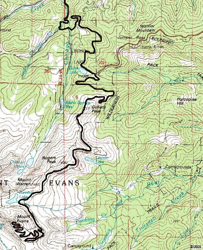 Mount Evens map