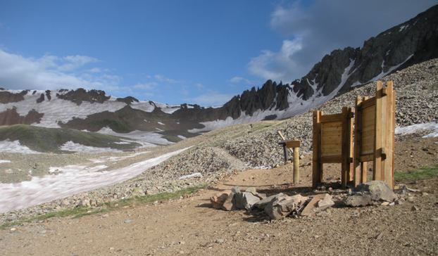 Trailhead above Blue Lake