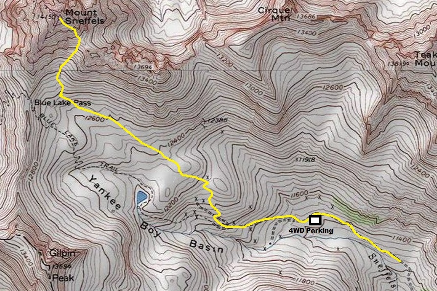 mount sneffels map