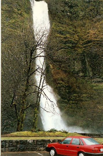 Waterfall in the gorge