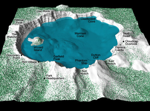 3D view of Crater Lake