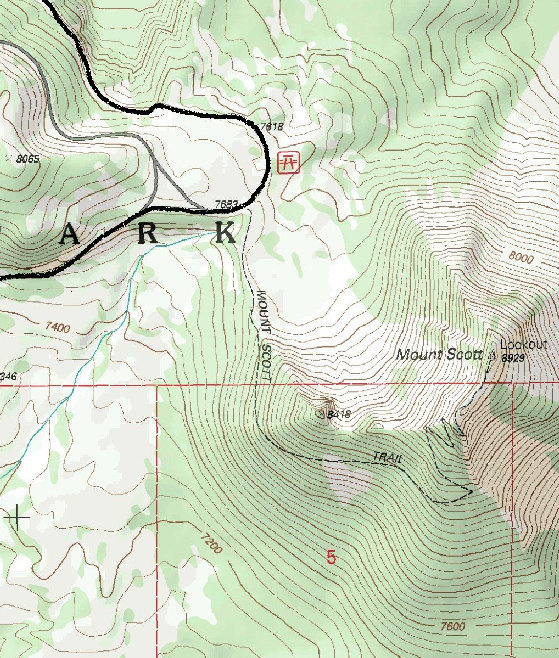 Mount Scott Map
