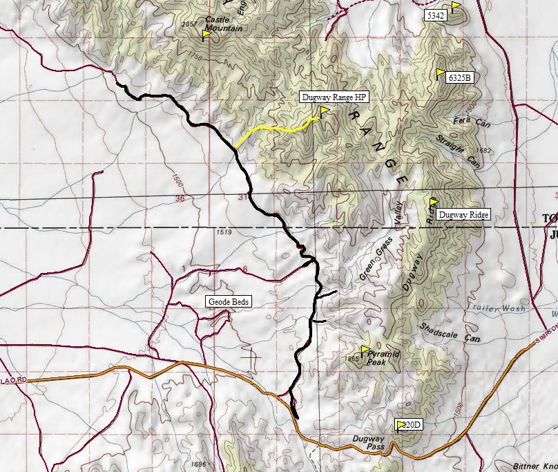 dugway range map