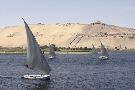 Feluccas on the Nile River