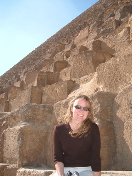 Sitting on a pyramid