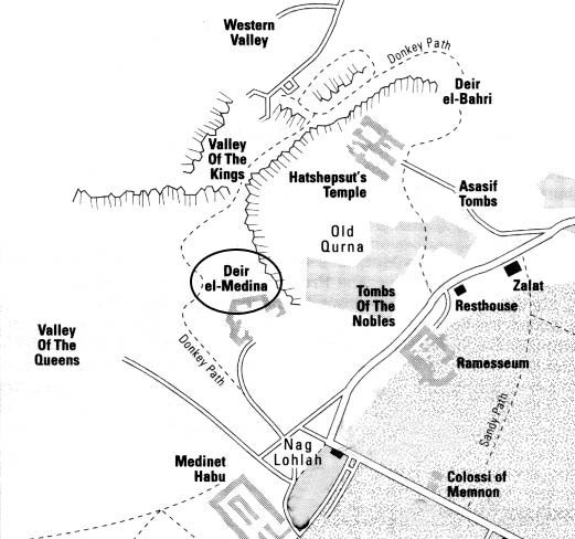 theban necropolis map