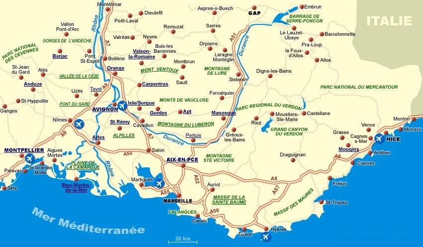 french coast riviera map