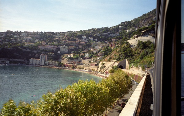 French Riviera from the train
