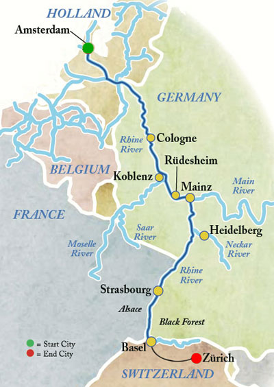 Rhine River Map