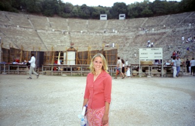 Behind stage at Epidaurus
