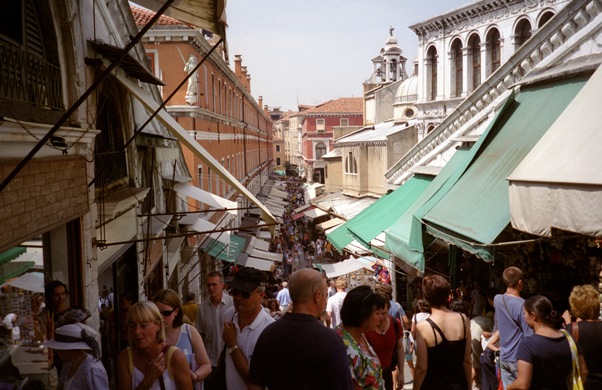 Street from Rialto Bridge