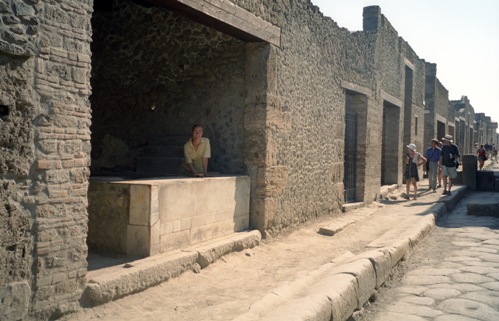 Pompeii excavated street