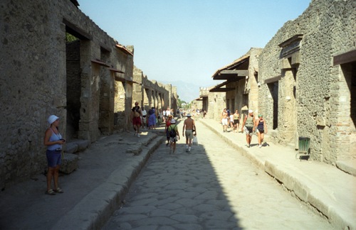 Pompeii excavated street