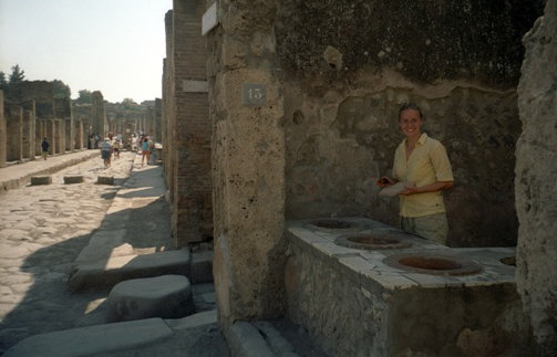 Pompeii excavated street