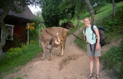 hiking down Mount Rigi