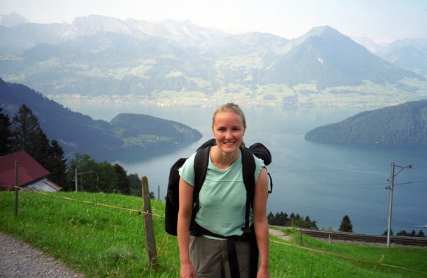 Hiking down Mount Rigi