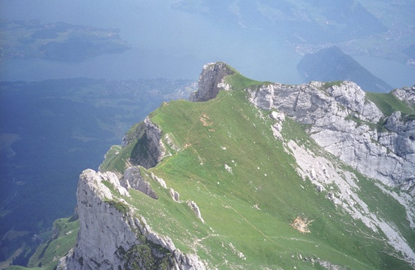 View down from Mount Pilatus