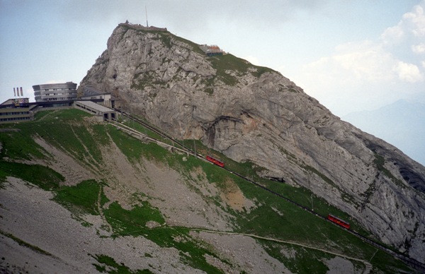 Cog railway up Mount Pilatus 