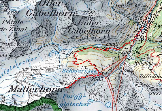 Zermatt Topo Map
