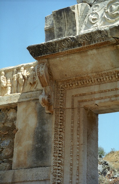 Stonework in Ephesus Turkey