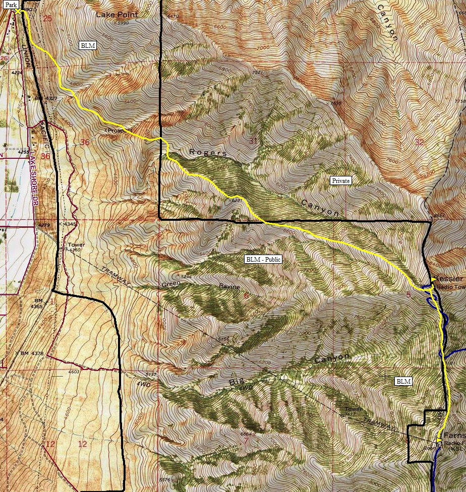 Farnsworth Peak Map