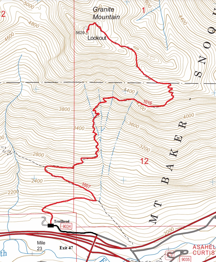 Granite Mountain map