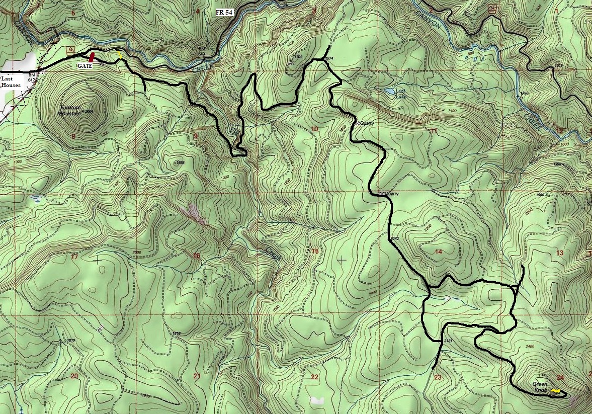 green knob map